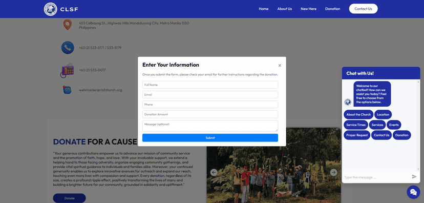 CLSF Church Website