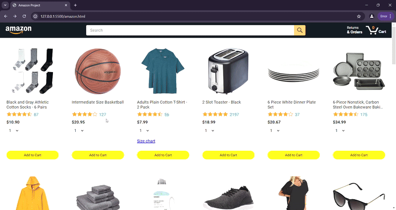 Amazon Website Clone Project